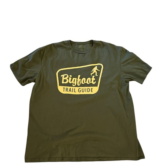 Funny Outdoor Bigfoot Trial Guide Hiking 2x Womens or Mens Crewneck T Shirt Tee - Picture 2 of 8